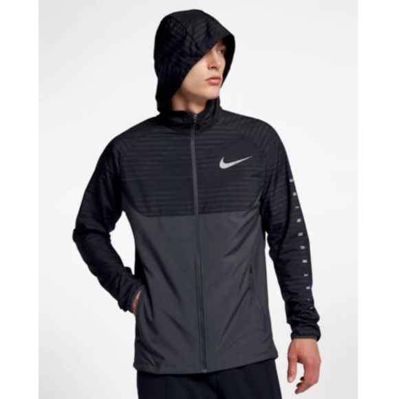 men's hooded running jacket nike essential